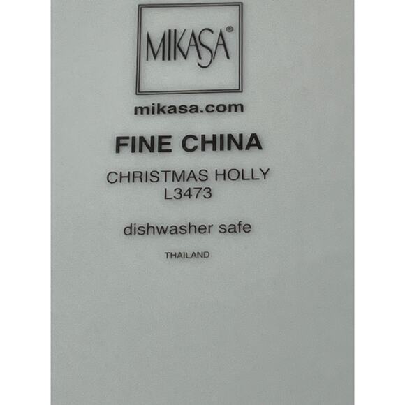Mikasa Christmas Holly L3473 Buffet Platter 12-1/4" - Picture 5 of 6